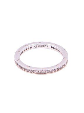 Thomas Sabo Sterling Silver Clear CZ Pavé Eternity Band Ring Size 6.75